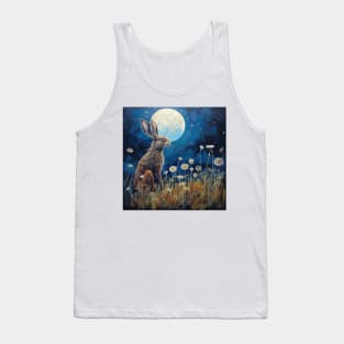 Moonlit Reverie: The Hare's Serenity 01 Tank Top